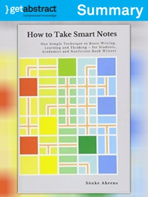 cover image of How to Take Smart Notes (Summary)